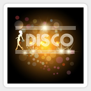 Disco music design Sticker